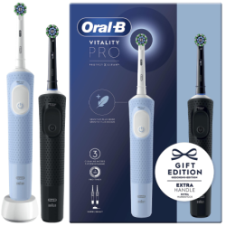 Oral-B Vitality Pro D103 Duo Black / Blue + 4 zam. precision + 2x etui + 2x osłonka