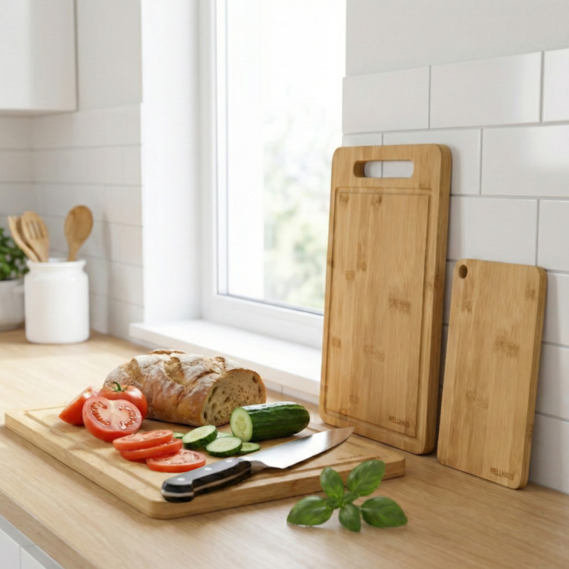 WELLHAUS Zestaw drewnianych desek do krojenia 3szt.