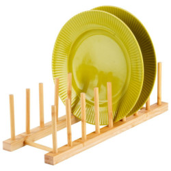Bambusowy stojak na pokrywki i talerze 34,5x12x12cm