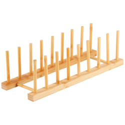 Bambusowy stojak na pokrywki i talerze 34,5x12x12cm