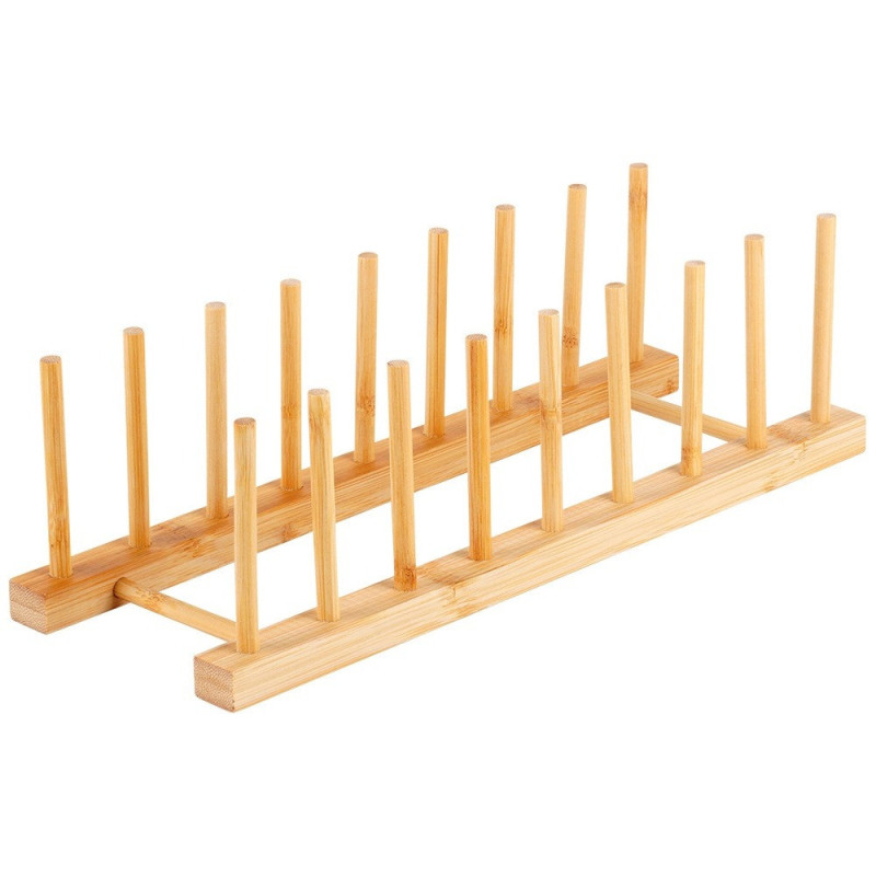 Bambusowy stojak na pokrywki i talerze 34,5x12x12cm