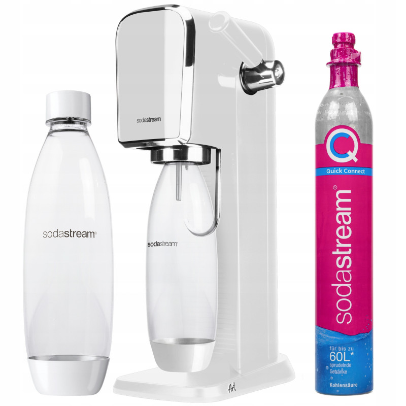Saturator Sodastream Art White + Butelka Termiczna + Bolero