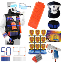 Gotowy zestaw Vest Set #3A do NERF + Ruchoma tarcza elektryczna model 3359