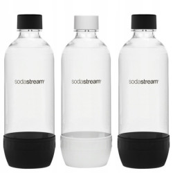 Butelki SodaStream 3x 1L Standard + Ociekacz / stojak na butelki SpinelSoda