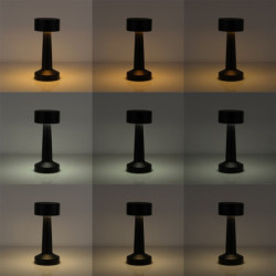 Lampka stołowa 21cm czarna