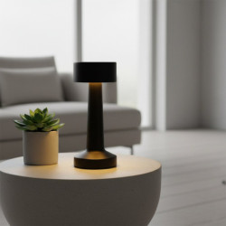 Lampka stołowa 21cm czarna