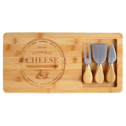 Bambusowa deska do serów z nożami