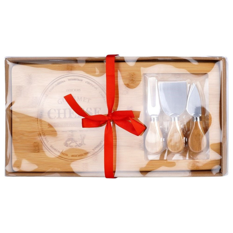 Bambusowa deska do serów z nożami