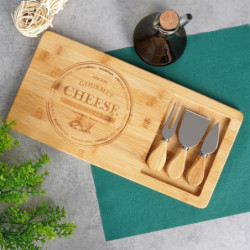 Bambusowa deska do serów z nożami