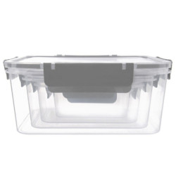 Pojemniki na żywność z pokrywką i uszczelką 4 szt.