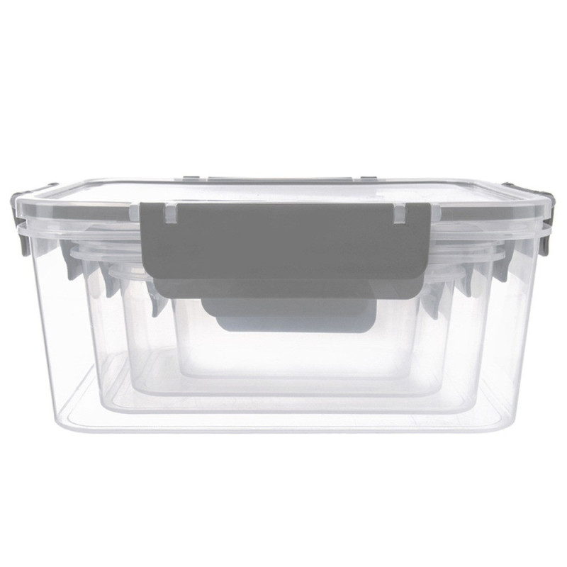 Pojemniki na żywność z pokrywką i uszczelką 4 szt.