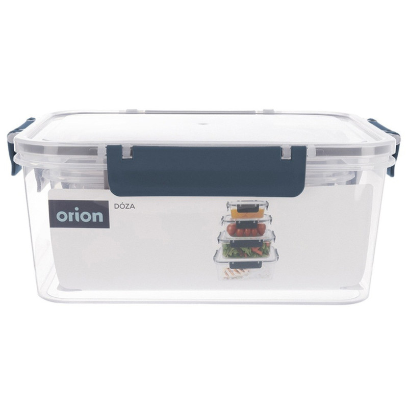 Pojemniki na żywność z pokrywką i uszczelką 4 szt.