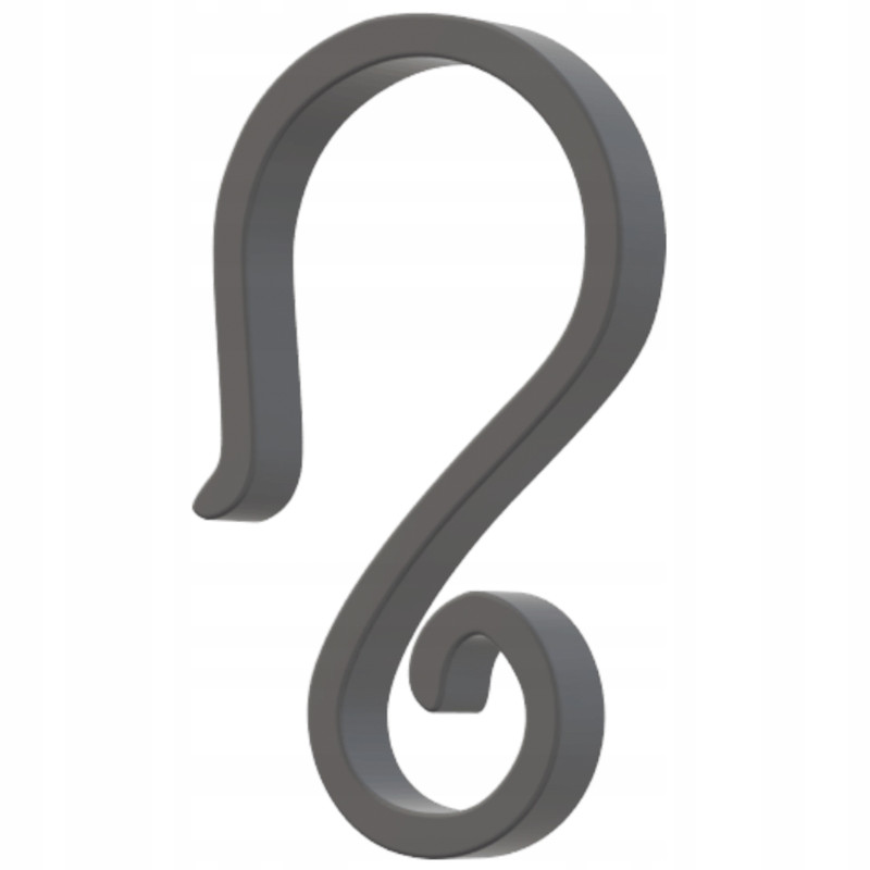 2x HACZYKI DO RYNNY NA LAMPKI I OZDOBY ŚWIĄTECZNE SZARY 4,4x2,5CM 50szt