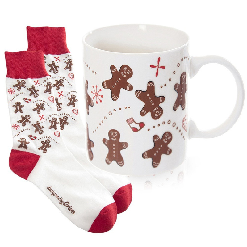 Kubek ze skarpetkami 350ml pierniczek