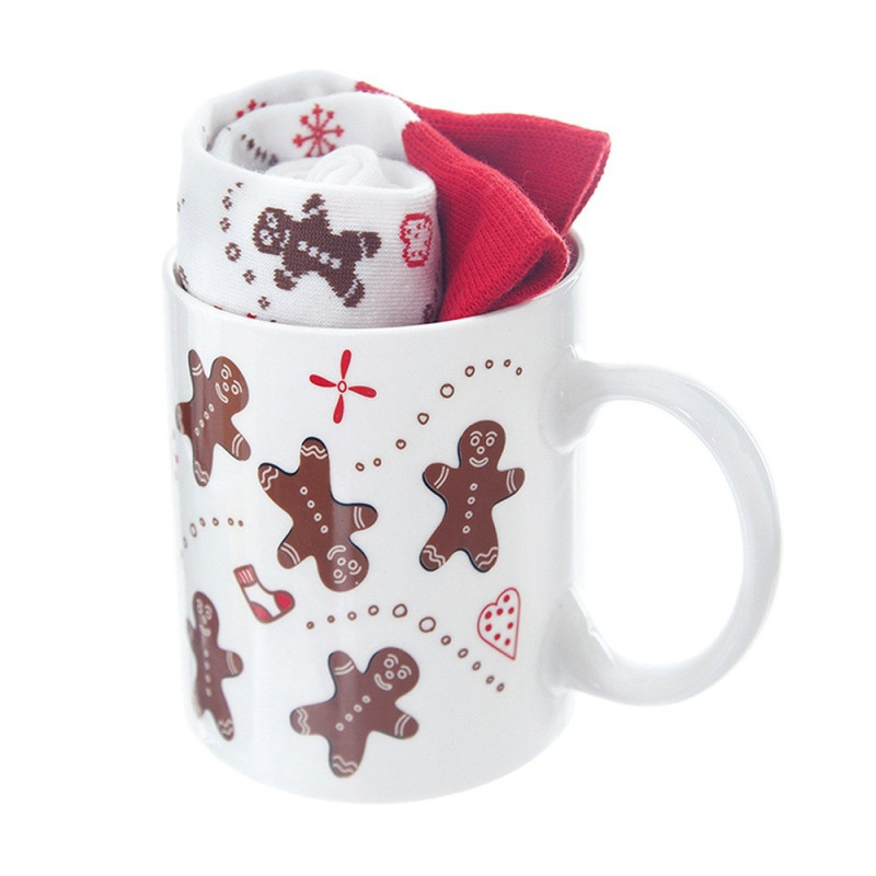 Kubek ze skarpetkami 350ml pierniczek