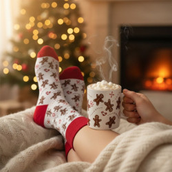 Kubek ze skarpetkami 350ml pierniczek