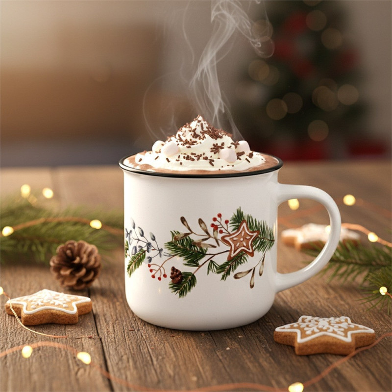 Kubek ceramiczny gałązki 330ml