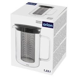 Dzbanek z zaparzaczem do herbaty szklany żaroodporny 1,55 l