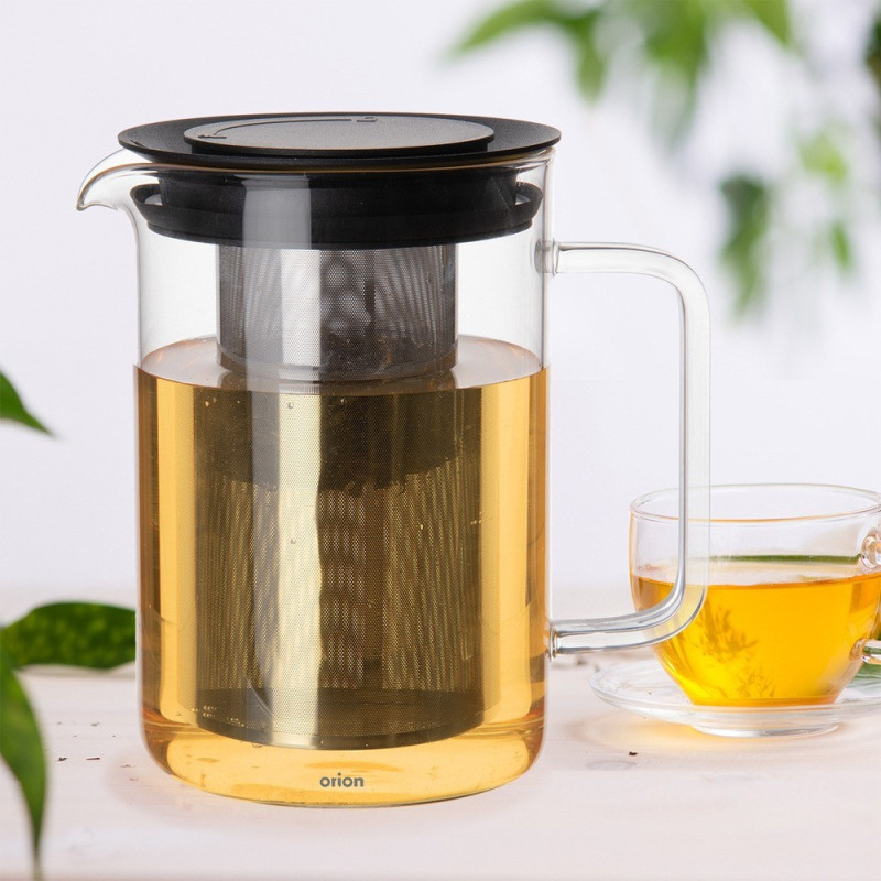 Dzbanek z zaparzaczem do herbaty szklany żaroodporny 1,55 l