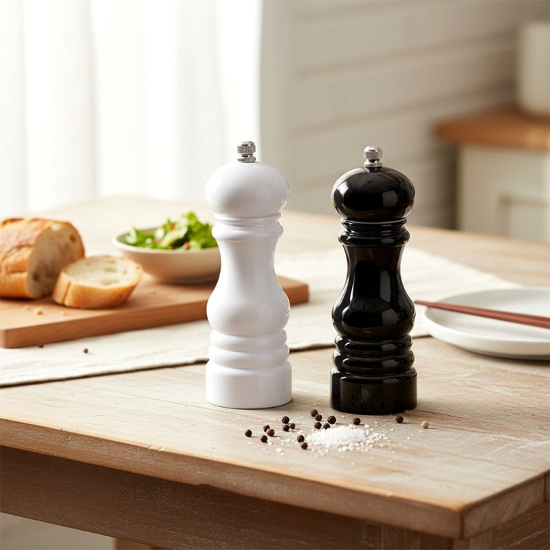 Młynek do pieprzu i soli 2szt. 18cm Black and White