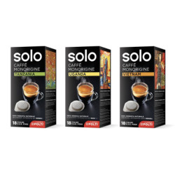 Zestaw degustacyjny 54 saszetek E.S.E. kawy SOLO Caffè Monorigine do ekspresów Polti