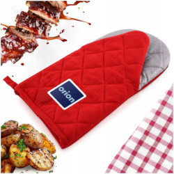 Rękawica kuchenna teflonowa czerwona 25,5 cm