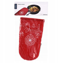 Rękawica kuchenna teflonowa czerwona 25,5 cm