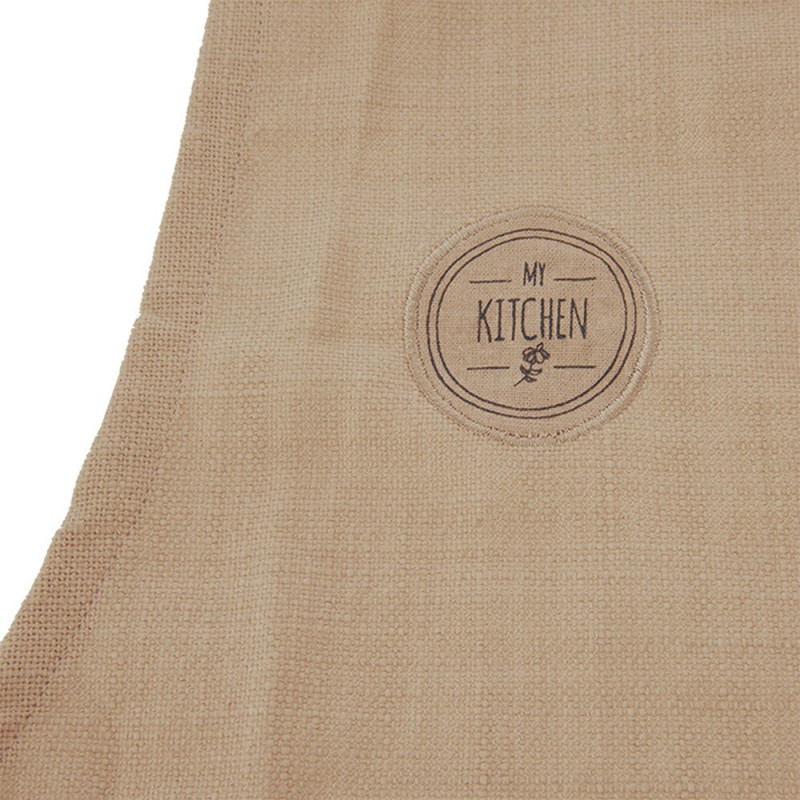 artuch kuchenny bawełniany wiązany brązowy