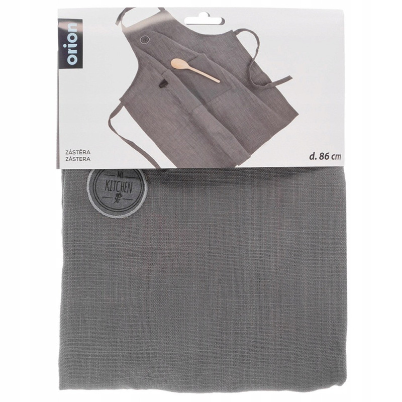 Fartuch kuchenny bawełniany wiązany szary