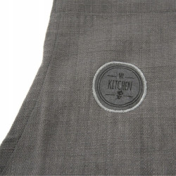 Fartuch kuchenny bawełniany wiązany szary