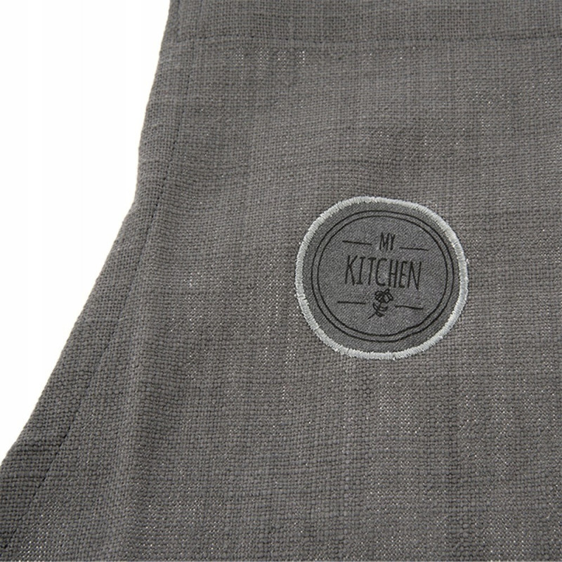 Fartuch kuchenny bawełniany wiązany szary