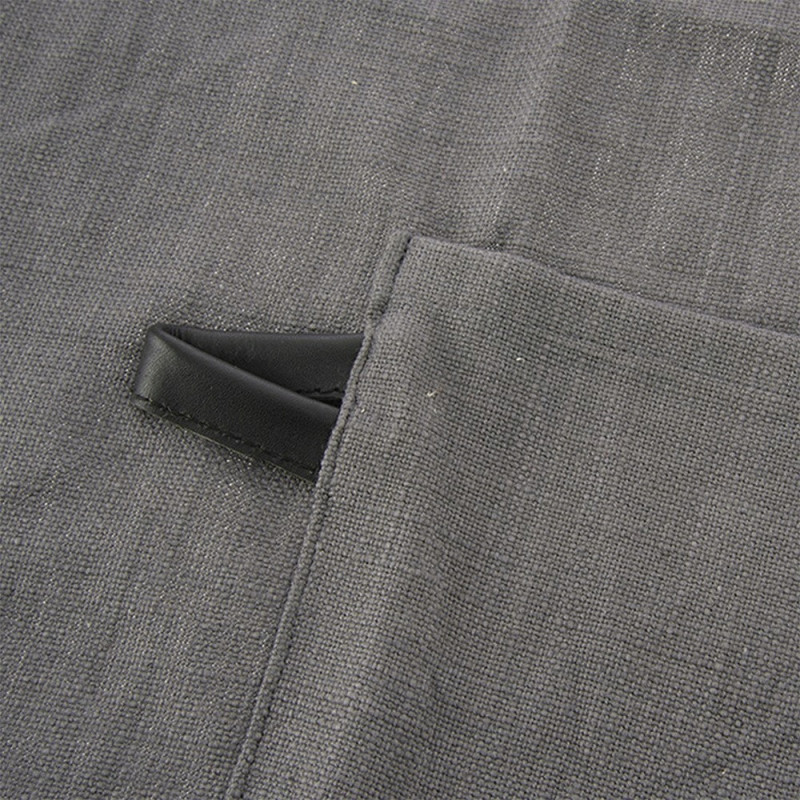 Fartuch kuchenny bawełniany wiązany szary