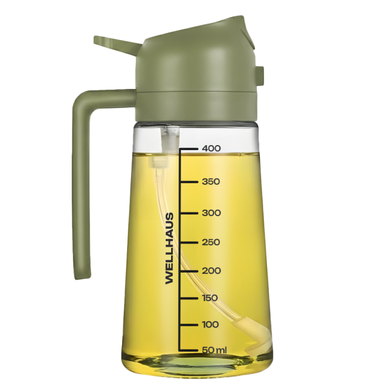 Dyspenser do oleju/octu zielony 470ml WELLHAUS