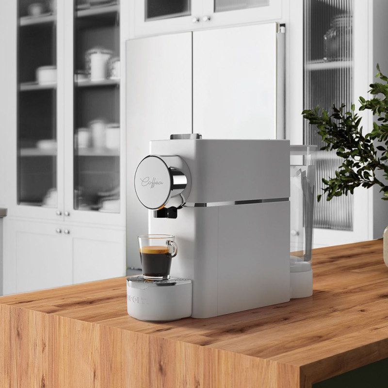 Ekspres kapsułkowy do kawy Polti S18W biały