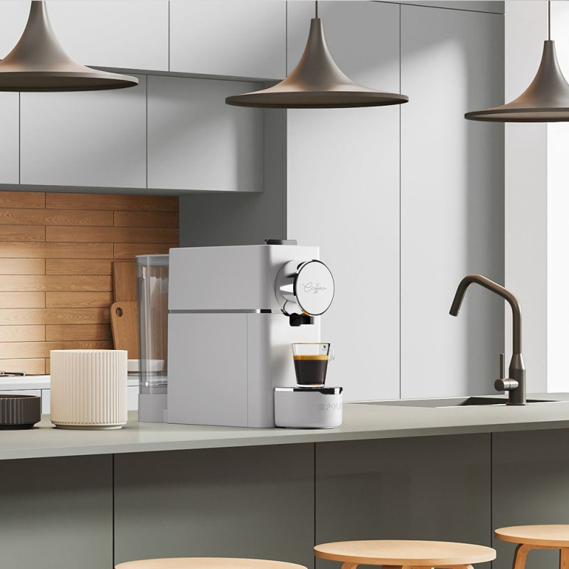 Ekspres kapsułkowy do kawy Polti S18W biały