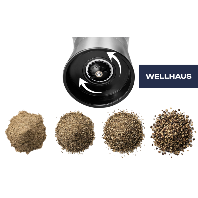 WELLHAUS Ręczny młynek do soli i pieprzu
