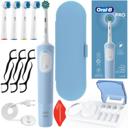 Szczoteczka Oral-B Vitality Pro D103 Blue + dodatki + podstawka podwójna
