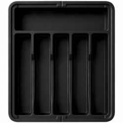 Organizer na sztućce do szuflady czarny mały WELLHAUS