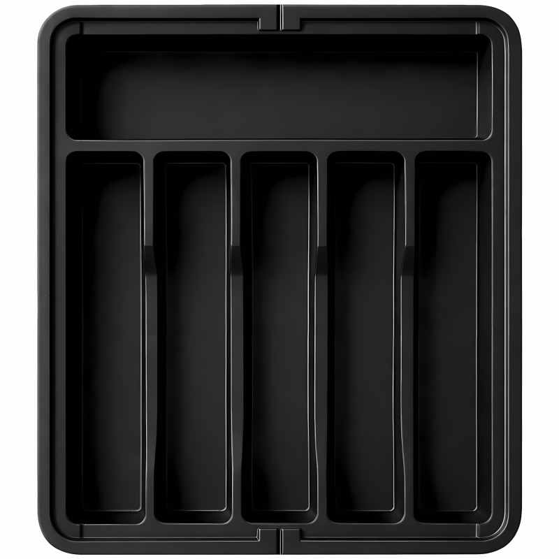 Organizer na sztućce do szuflady czarny mały WELLHAUS