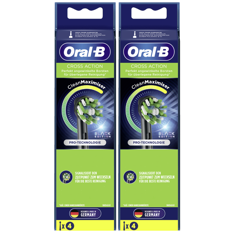 2x Końcówka Oral-B Cross Action EB50BK CZARNA 4-PAK