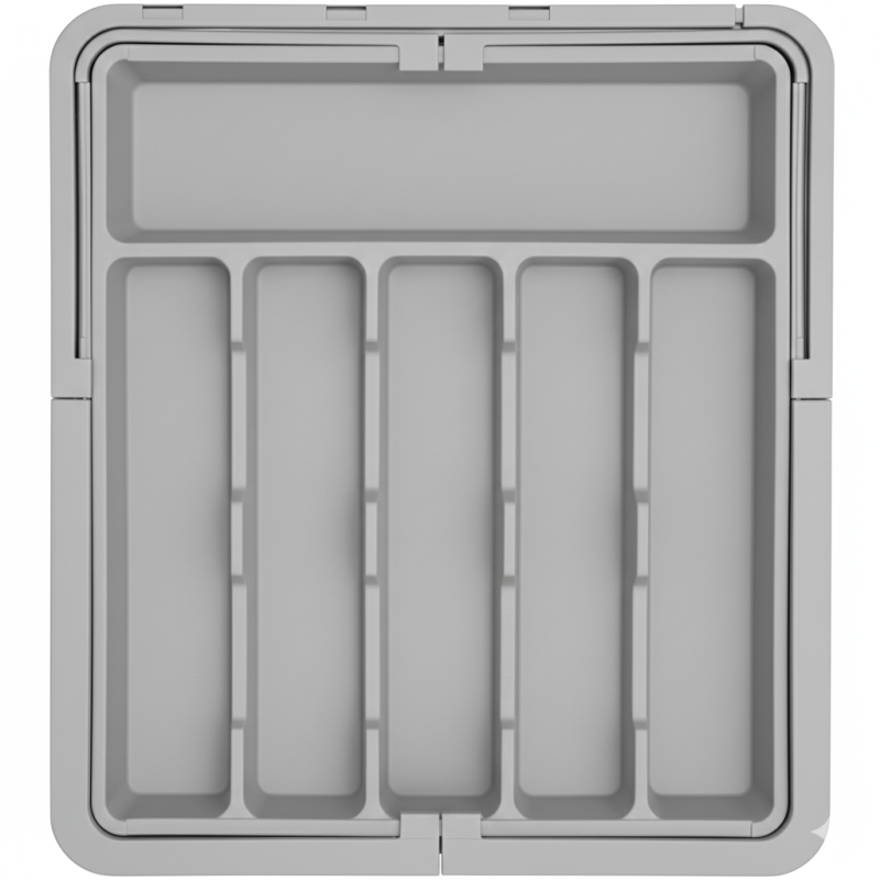 Organizer na sztućce do szuflady szara 2 stronny WELLHAUS