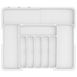 Organizer na sztućce do szuflady biały 2 stronny WELLHAUS