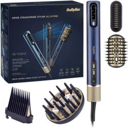 Suszarka do włosów BaByliss AS6550E + Dyfuzor do stylizacji włosów BaByliss Air Wand + Babyliss Grzebień do włosów kręconych