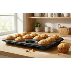 Forma do pieczenia babeczek 12 sztuk czarna