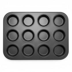 Forma do pieczenia babeczek 12 sztuk czarna