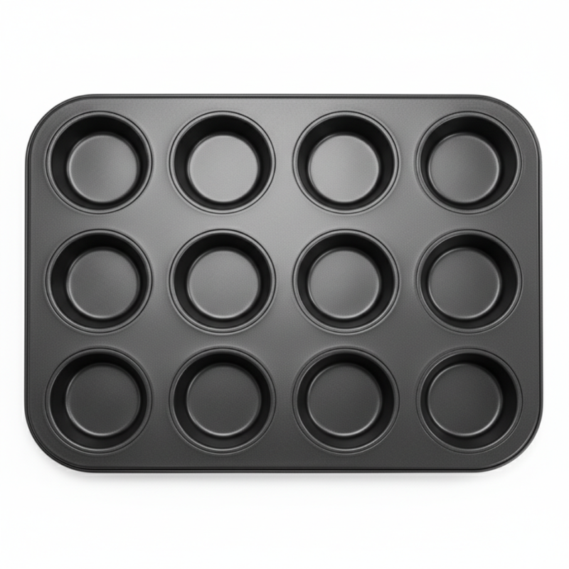 Forma do pieczenia babeczek 12 sztuk czarna