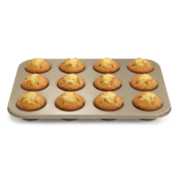 Forma do pieczenia babeczek 12 sztuk złota