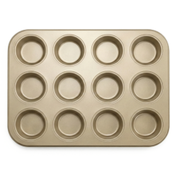 Forma do pieczenia babeczek 12 sztuk złota