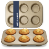 Forma do pieczenia babeczek 6 sztuk złota
