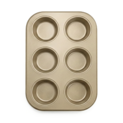 Forma do pieczenia babeczek 6 sztuk złota